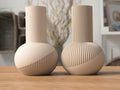 Astrid vase by ScandiLayer, Rillet top, 17.6 cm, Mat kul