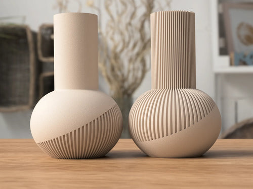 Astrid vase by ScandiLayer, Rillet top, 17.6 cm, Mat kul