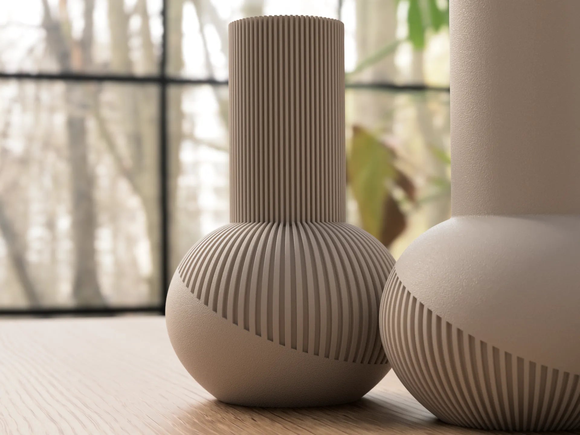 Astrid vase by ScandiLayer, Rillet top, 17.6 cm, Mat kul