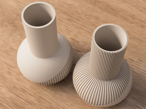 Astrid vase by ScandiLayer, Rillet top, 17.6 cm, Mat kul