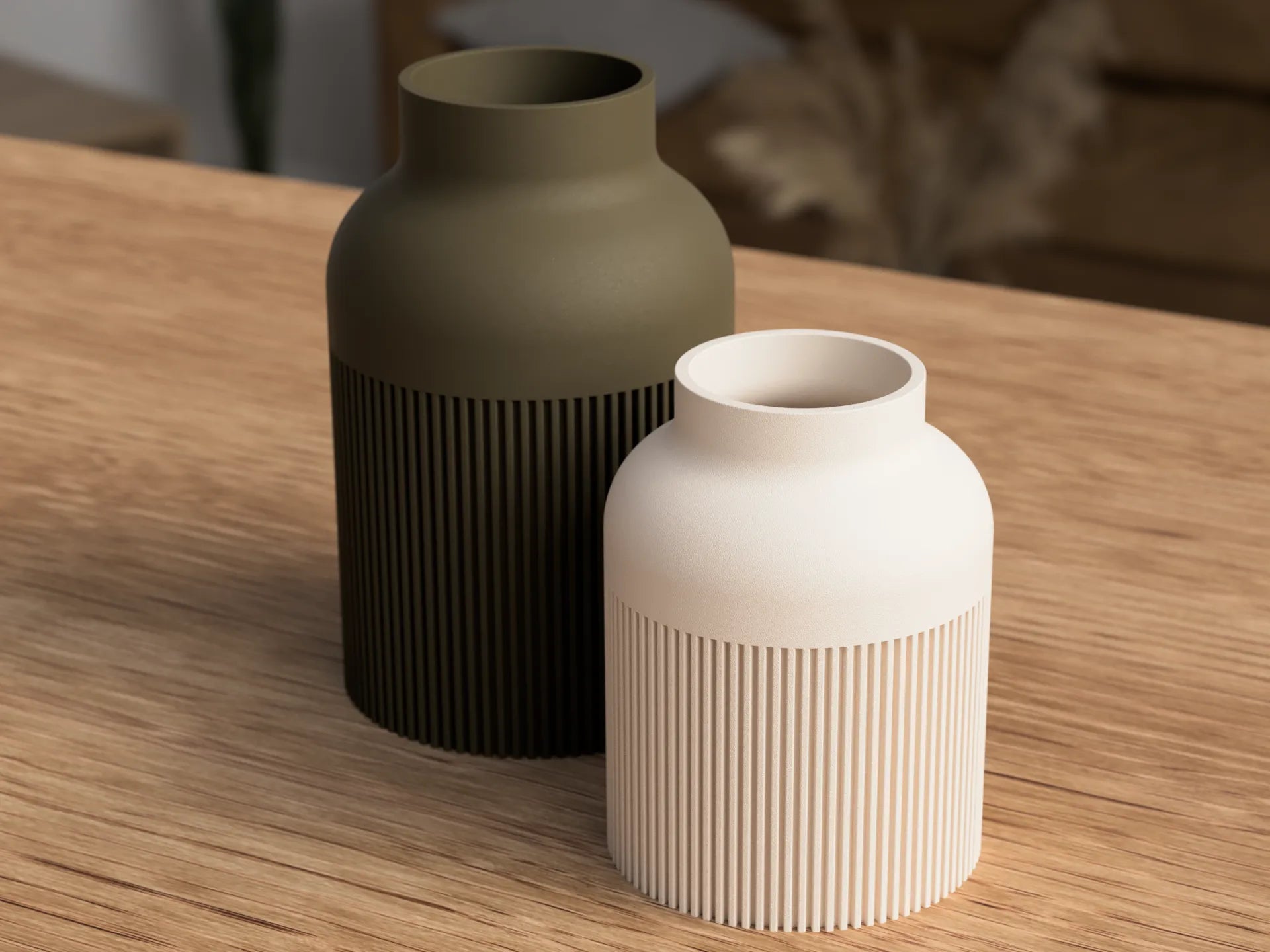 Ingrid Vase by ScandiLayer, Høj (22 cm), Beige